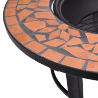 Produktbild för Eldfat med mosaik terrakotta 68cm keramik