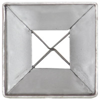 Produktbild för Jordspett 6 st silver 7x7x75 cm galvaniserat stål