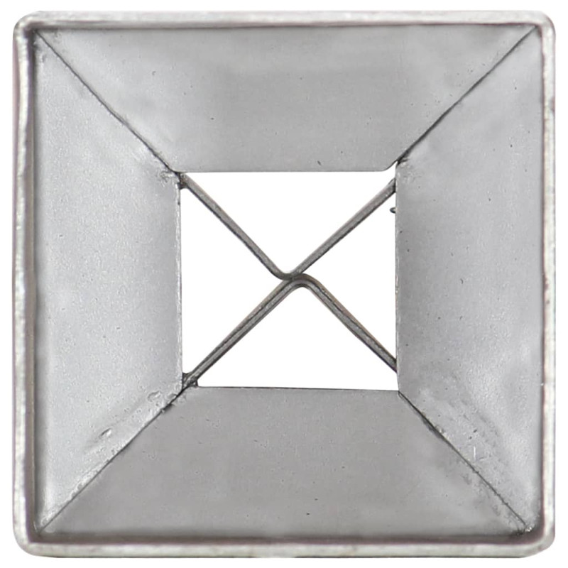 Produktbild för Jordspett 6 st silver 7x7x75 cm galvaniserat stål