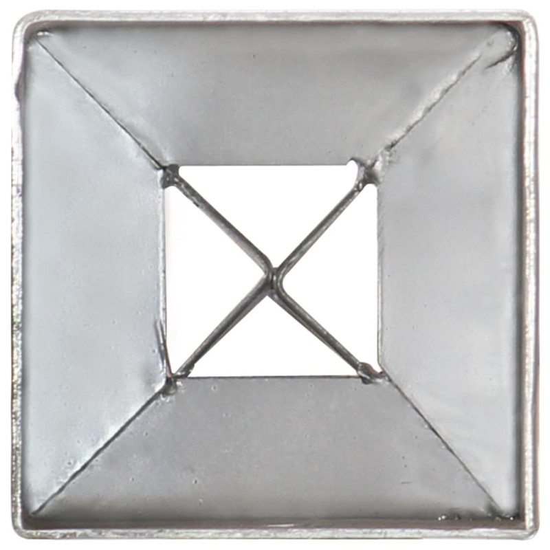 Produktbild för Jordspett 6 st silver 7x7x90 cm galvaniserat stål