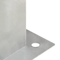 Produktbild för Stolpfot 4 st galvaniserad metall 71 mm