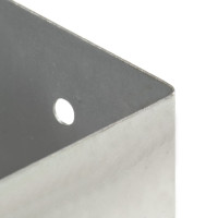 Produktbild för Stolpfot 4 st galvaniserad metall 71 mm