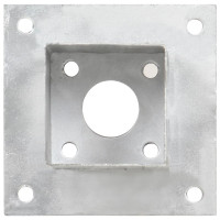 Produktbild för Stolpfot 4 st galvaniserad metall 81 mm