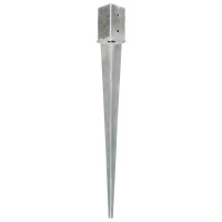 Miniatyr av produktbild för Jordspett 12 st silver 8x8x91 cm galvaniserat stål