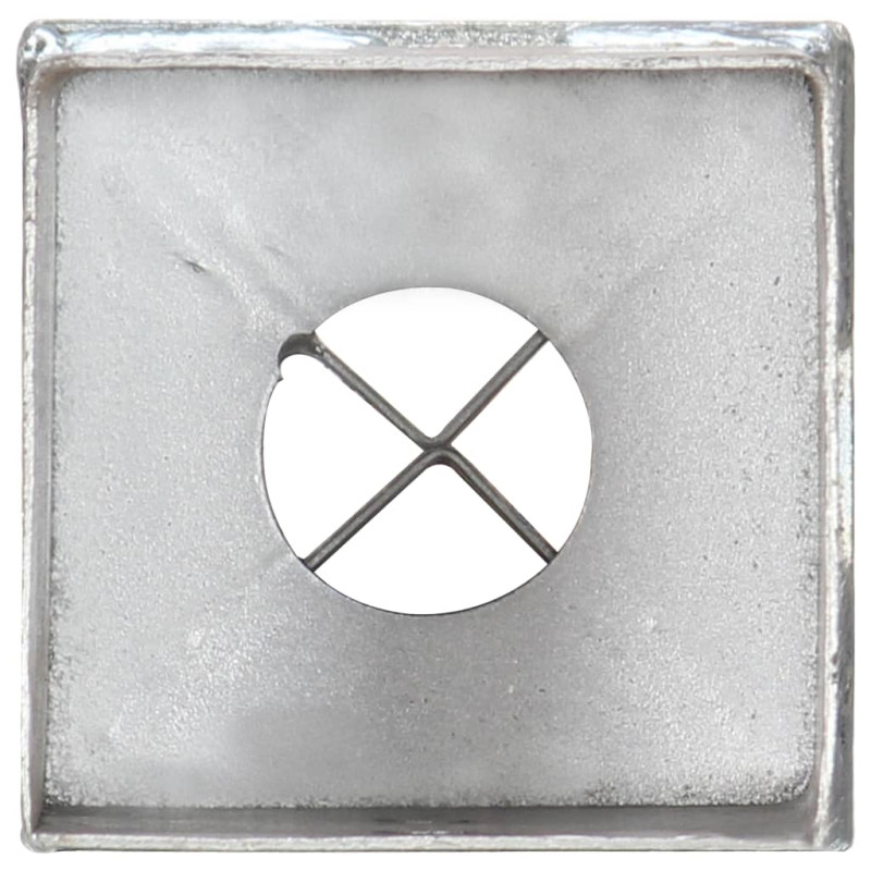 Produktbild för Jordspett 12 st silver 8x8x91 cm galvaniserat stål