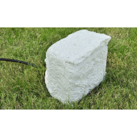 Miniatyr av produktbild för Stenformat trädgårdsuttag 4 uttag vattentät harts vit