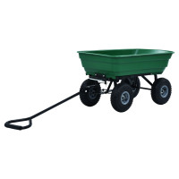 Produktbild för Trädgårdsvagn tippbar 300 kg 75L grön