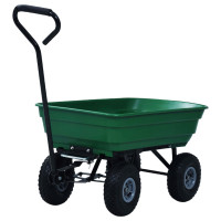 Produktbild för Trädgårdsvagn tippbar 300 kg 75L grön
