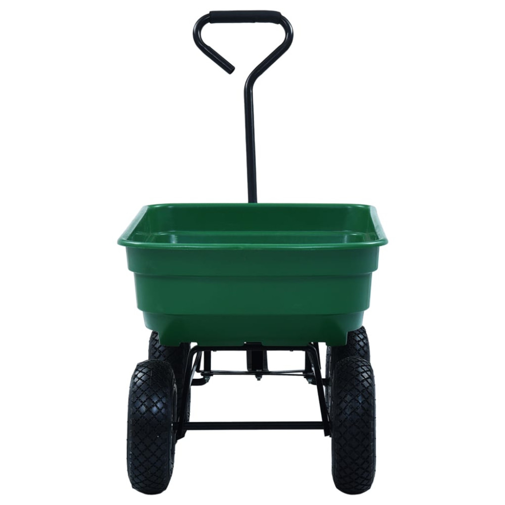 Produktbild för Trädgårdsvagn tippbar 300 kg 75L grön