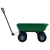 Produktbild för Trädgårdsvagn tippbar 300 kg 75L grön