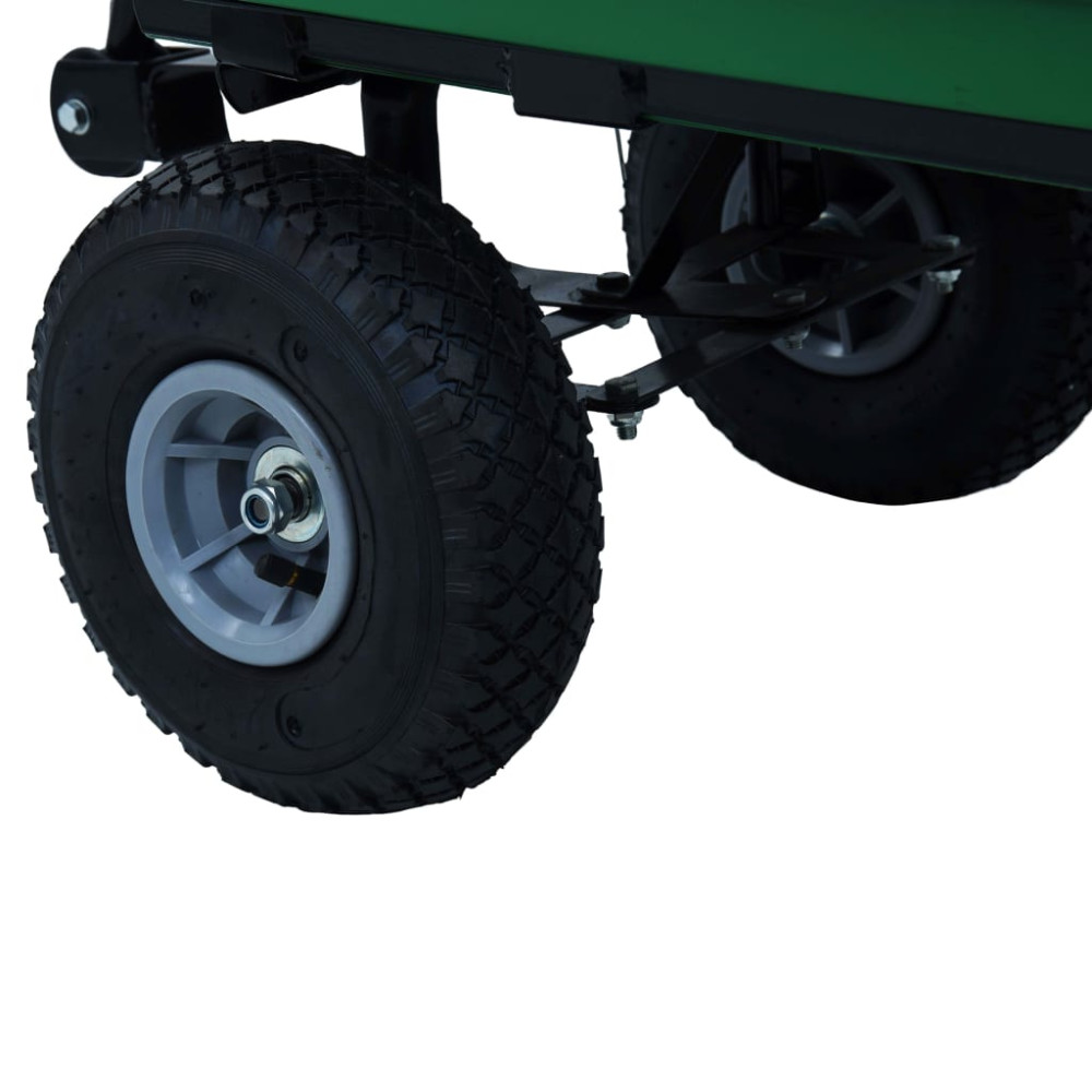 Produktbild för Trädgårdsvagn tippbar 300 kg 75L grön