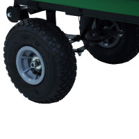 Produktbild för Trädgårdsvagn tippbar 300 kg 75L grön