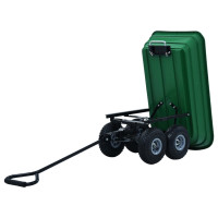 Produktbild för Trädgårdsvagn tippbar 300 kg 75L grön
