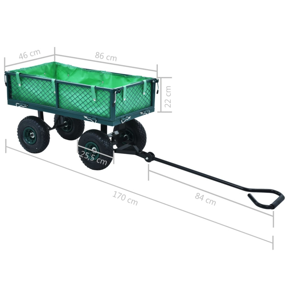 Produktbild för Trädgårdsvagn grön 250 kg