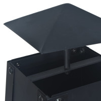 Produktbild för Eldstad svart 35x35x99 cm stål