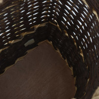 Produktbild för Vedkorg med bärremmar 44,5x37x50 cm naturlig pil