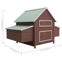 Produktbild för Hönshus brun 157x97x110 cm trä