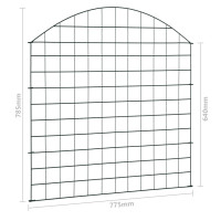 Produktbild för Staket båge 77,5x78,5 cm grön