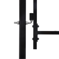 Produktbild för Dubbelgrind med spetsig topp stål 3x1,5 m svart