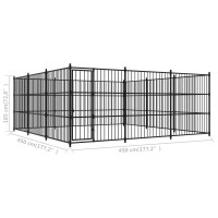 Miniatyr av produktbild för Hundgård för utomhusbruk 450x450x185 cm