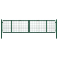 Produktbild för Trädgårdsgrind nät stål 390x75 cm grön