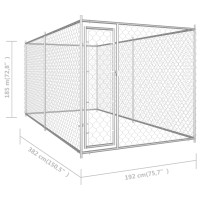 Miniatyr av produktbild för Hundgård för utomhusbruk 382x192x185 cm
