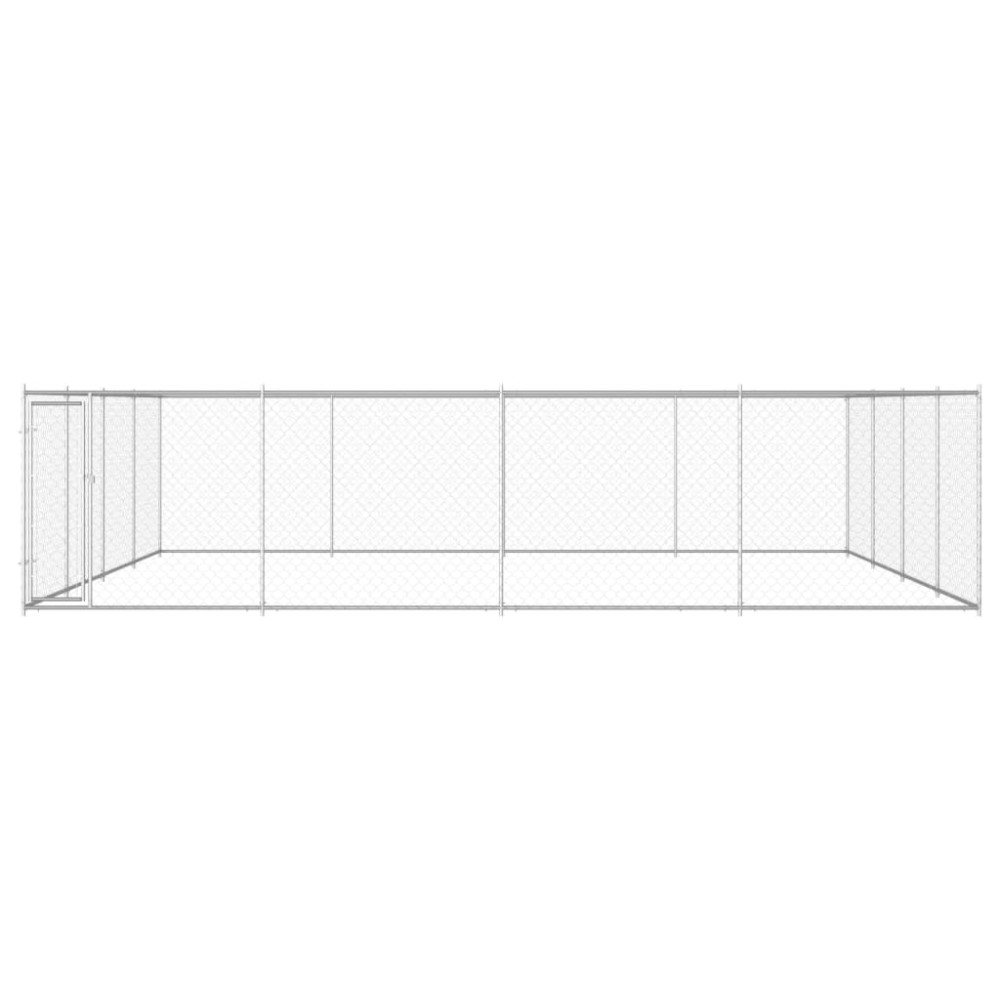 Produktbild för Hundgård för utomhusbruk galvaniserat stål 760x760x185 cm