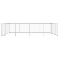 Produktbild för Hundgård för utomhusbruk galvaniserat stål 760x760x185 cm