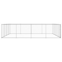 Produktbild för Hundgård för utomhusbruk galvaniserat stål 760x760x185 cm