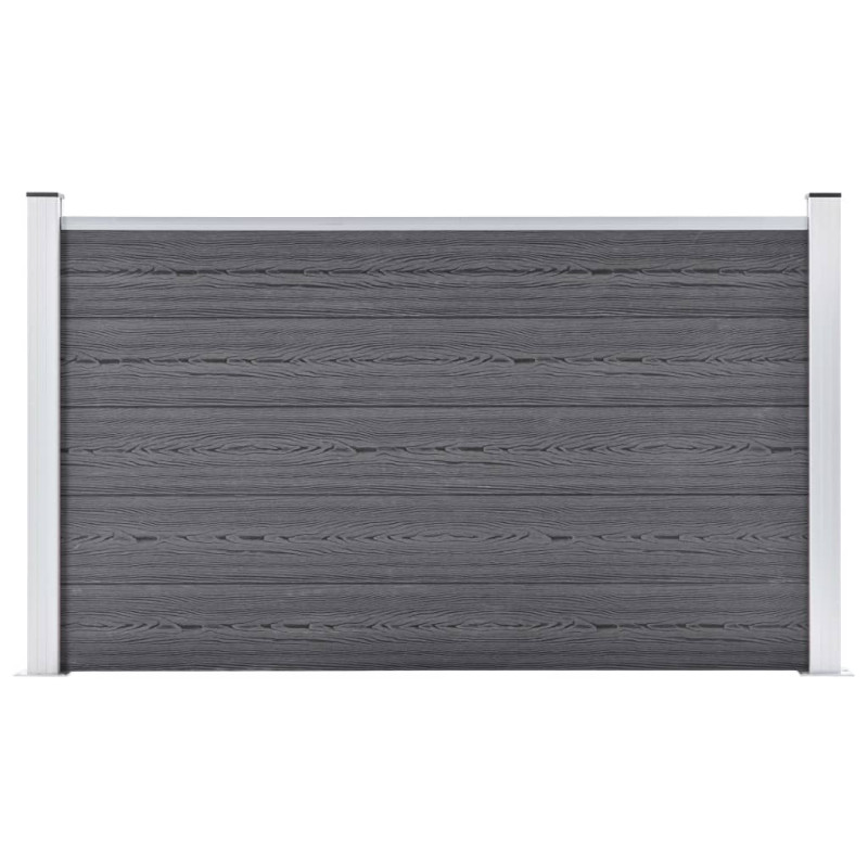 Produktbild för Staketpanel WPC 180x105 cm grå