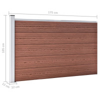 Produktbild för Staketpanel WPC 175x105 cm brun