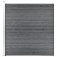 Produktbild för Staketpanel WPC 175x186 cm grå