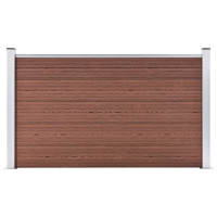 Produktbild för Staketpanel WPC 180x105 cm brun