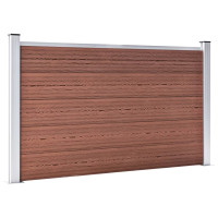 Produktbild för Staketpanel WPC 180x105 cm brun