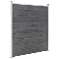 Produktbild för Staketpanel WPC 180x186 cm grå