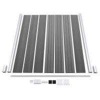 Produktbild för Staketpanel WPC 180x186 cm grå