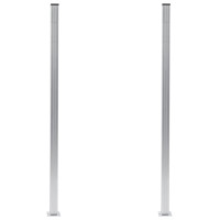 Produktbild för Staketstolpar 2 st aluminium 185 cm