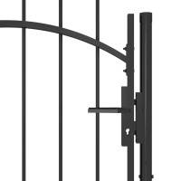 Produktbild för Trädgårdsgrind stål 1x2,2 m svart