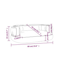 Produktbild för Ergonomisk hundbädd mörkblå 60x42 cm konstläder