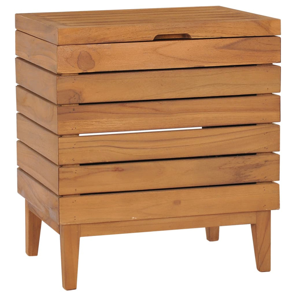 Produktbild för Tvättkorg 40x30x45 cm massiv teak