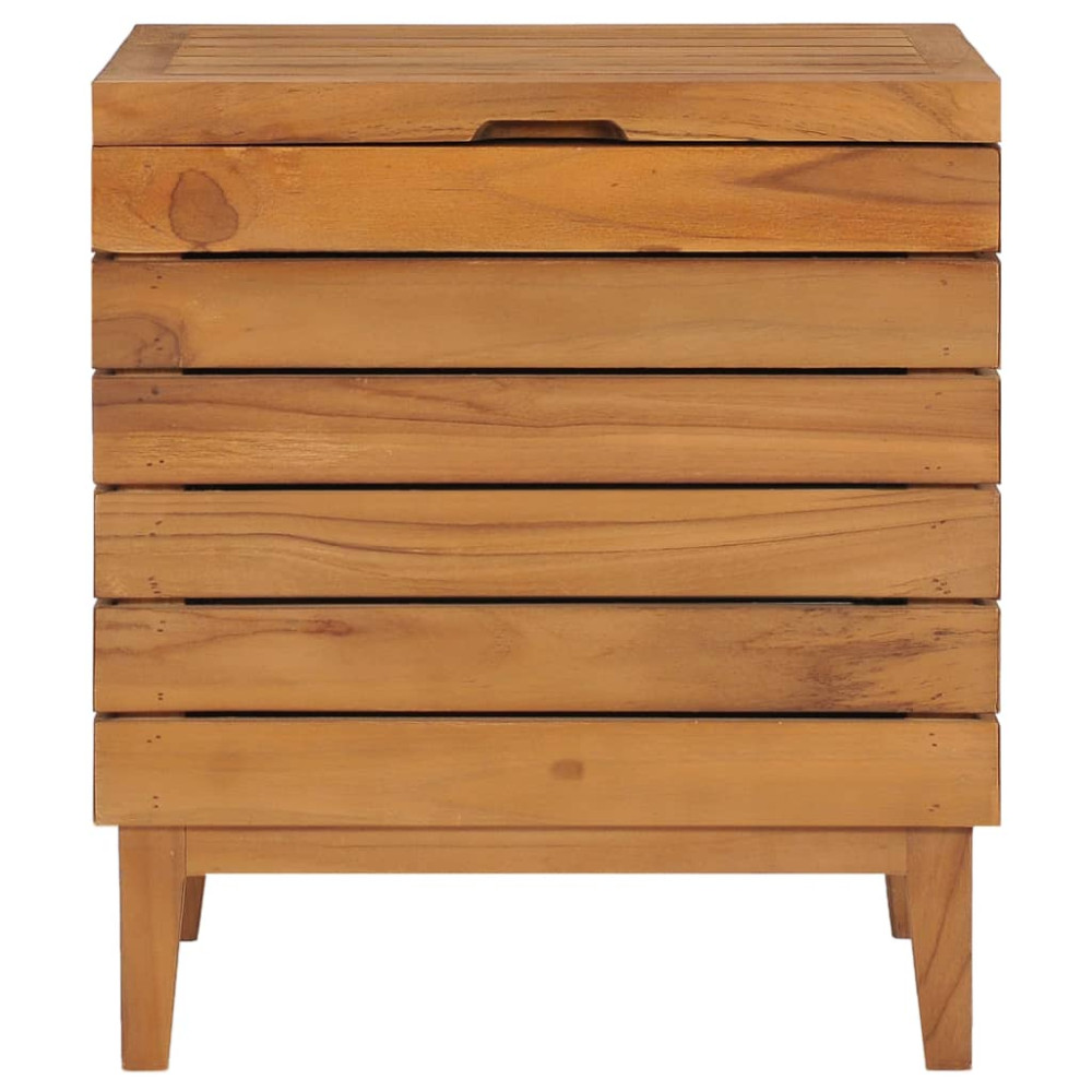 Produktbild för Tvättkorg 40x30x45 cm massiv teak