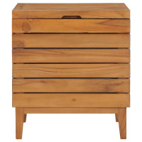 Produktbild för Tvättkorg 40x30x45 cm massiv teak