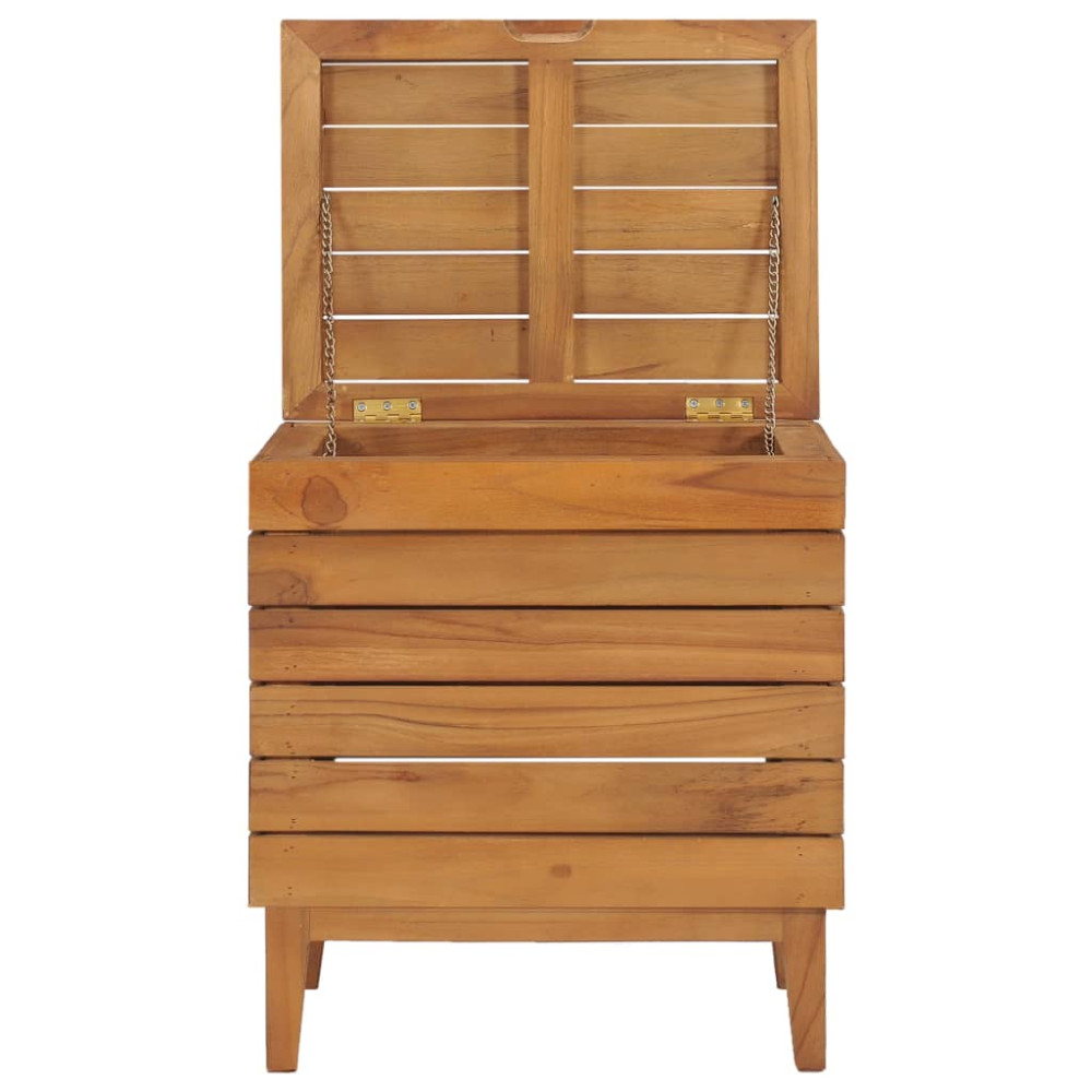 Produktbild för Tvättkorg 40x30x45 cm massiv teak