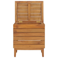 Produktbild för Tvättkorg 40x30x45 cm massiv teak