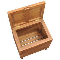 Produktbild för Tvättkorg 40x30x45 cm massiv teak