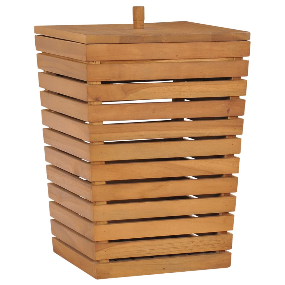 Produktbild för Tvättkorg 30x30x45 cm massiv teak