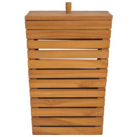 Produktbild för Tvättkorg 30x30x45 cm massiv teak