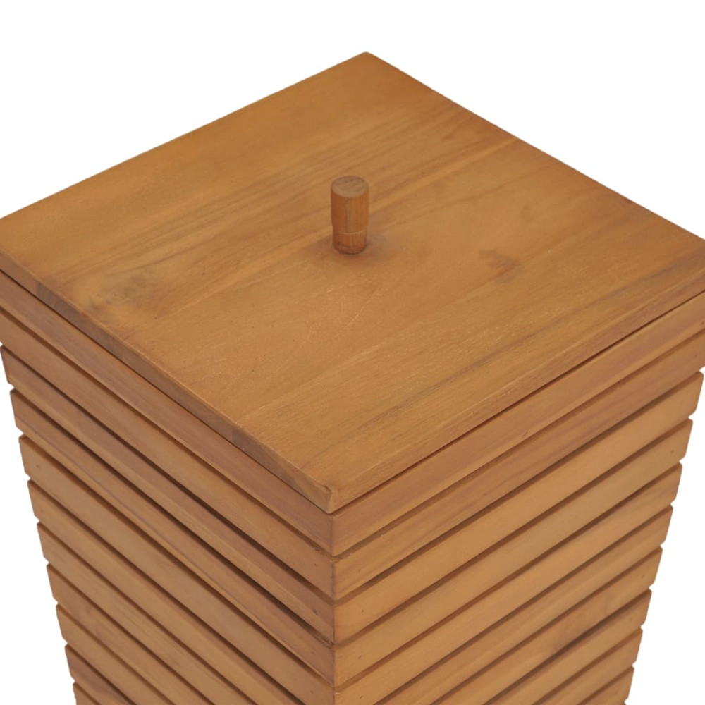 Produktbild för Tvättkorg 30x30x45 cm massiv teak