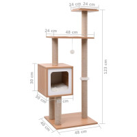 Produktbild för Klösträd med klösmatta i sisal 123 cm