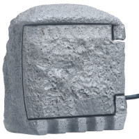 Miniatyr av produktbild för Stenformat trädgårdsuttag 4 uttag fjärrkontroll polyresin grå